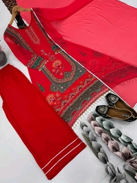 Designer Faux Georgette Salwar Suit (M-6XL Size) - 6XL
