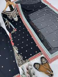 Designer Heavy Embroidery Pakistani Suit - L