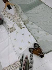 Heavy Silk Designer Readymade Suit - M