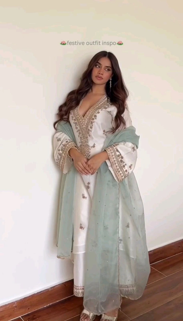 Heavy Silk Designer Readymade Suit - XXL