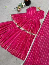 Real Modelling Shoot Real Mirror Work Sharara Suit - M