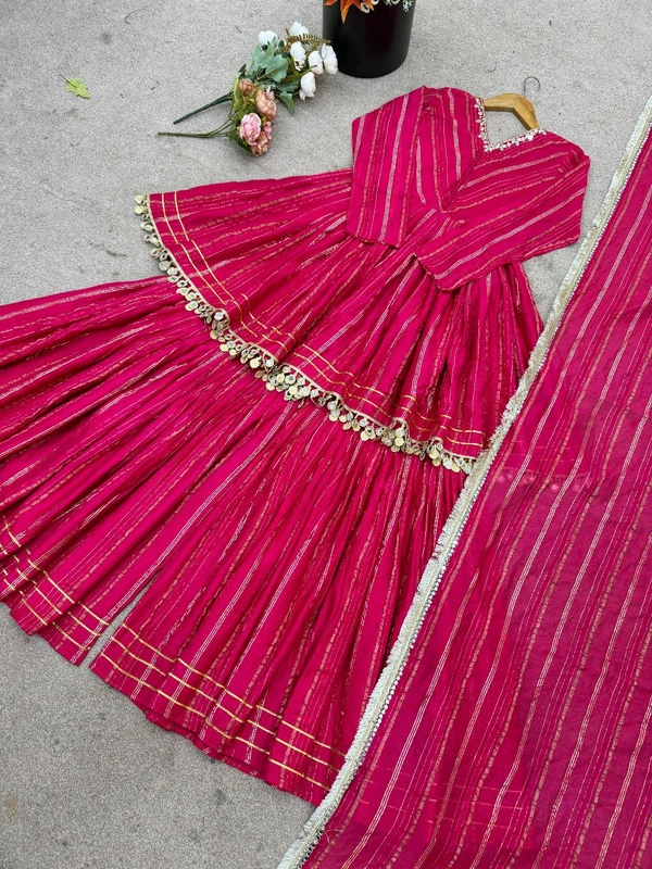 Real Modelling Shoot Real Mirror Work Sharara Suit - L