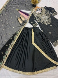 Designer Indo Western Dhoti Skirt Outfit - XL