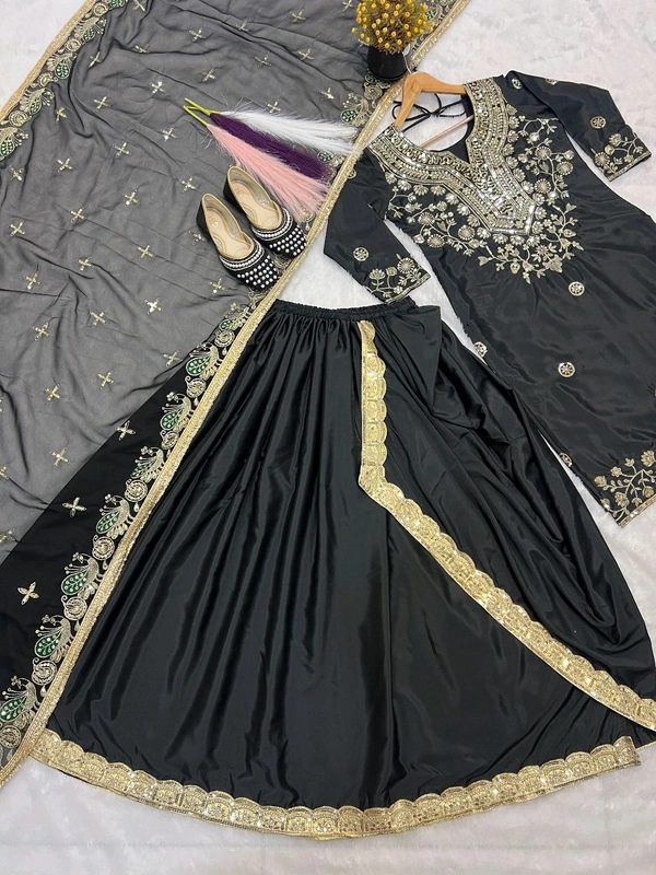 Designer Indo Western Dhoti Skirt Outfit - XL