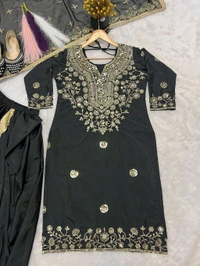 Designer Indo Western Dhoti Skirt Outfit - XL