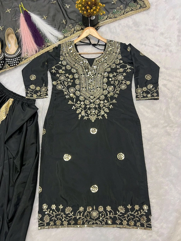 Designer Indo Western Dhoti Skirt Outfit - XL