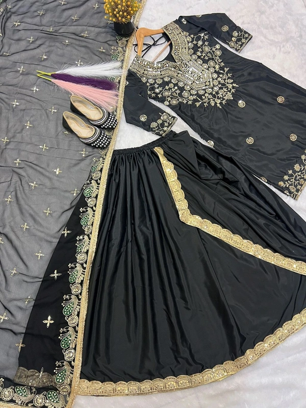 Designer Indo Western Dhoti Skirt Outfit - XL