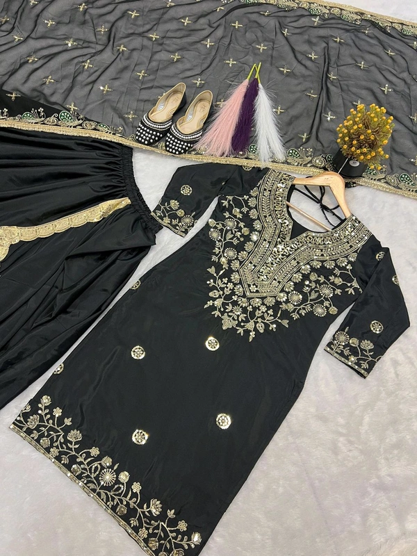 Designer Indo Western Dhoti Skirt Outfit - XL