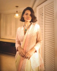 Bollywood Style Indo Western Drape Saree With Koti