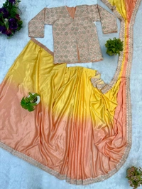 Bollywood Style Indo Western Drape Saree With Koti