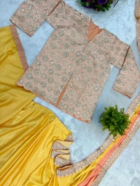 Bollywood Style Indo Western Drape Saree With Koti