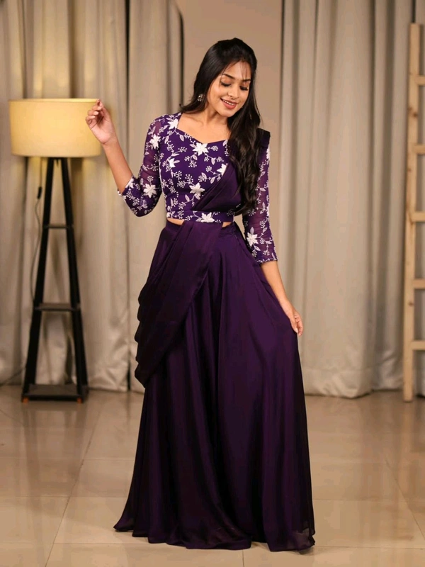 Designer Readymade Half Saree - Half Saree, M Upto L Size