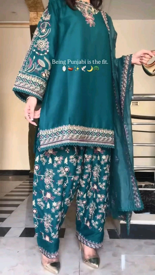 Mehendi Function Special Punjabi Dhoti Suit - M