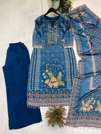 Real Mirror + Diamond Work Plazzo Suit - XXL