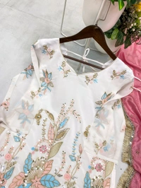 Designer Embroidery Work Farsi Salwar Suit - L