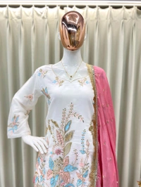 Designer Embroidery Work Farsi Salwar Suit - XL