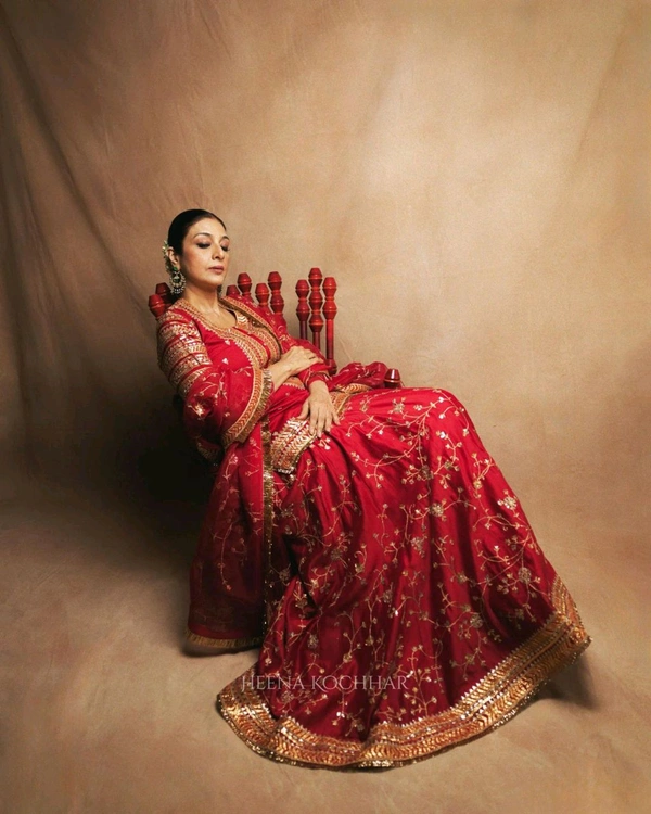 Celebrity Style Indo Western Lehenga Set in Taffeta Silk - M