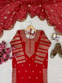 Celebrity Style Indo Western Lehenga Set in Taffeta Silk - M
