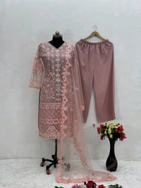 Heavy Soft Net Pakistani Style Sharara Suit - L