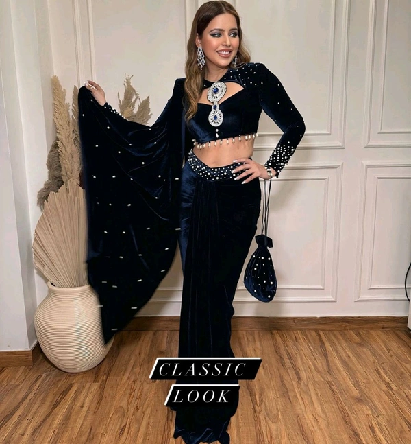 Ready To Wear Indo Western Drape Lehenga Saree