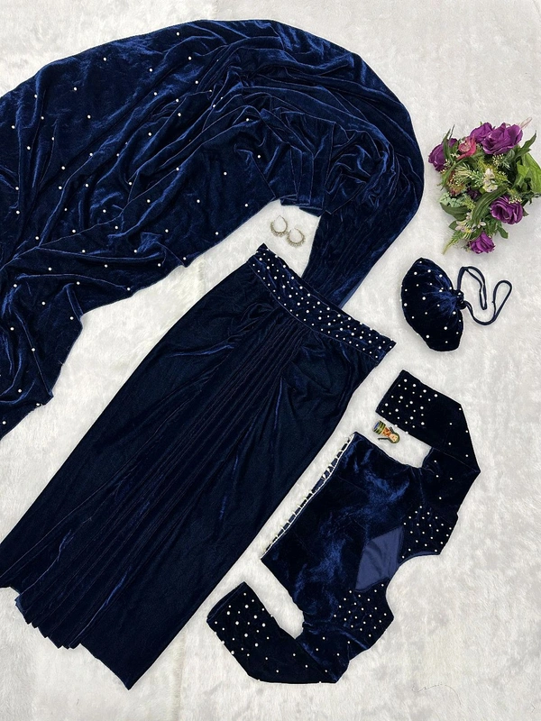 Ready To Wear Indo Western Drape Lehenga Saree