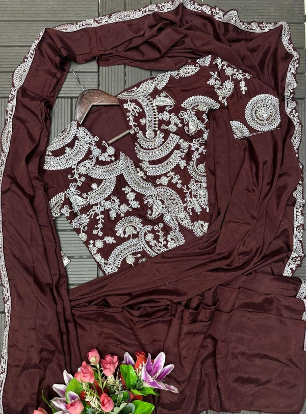 Beautiful Ready To Wear Saree With Koti