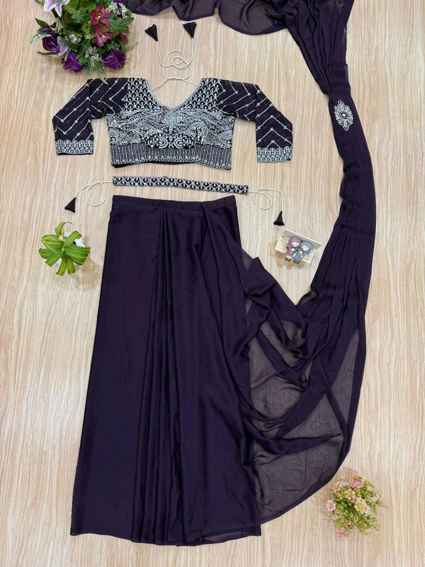 Ready To Wear Saree With Belt