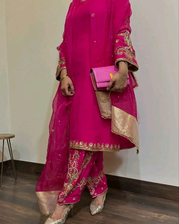 Partywear 3 Pc Heavy Plazzo Suit - XL