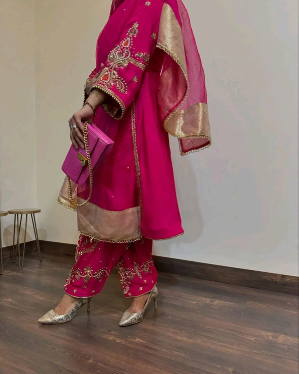 Partywear 3 Pc Heavy Plazzo Suit - XXL