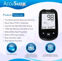 AccuSure Accusure Simple Diabetes Machine with 25 strips free