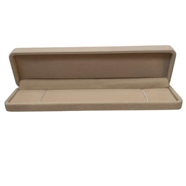 Velvet Chain Box Premium Jewellery Storage Case - Beige