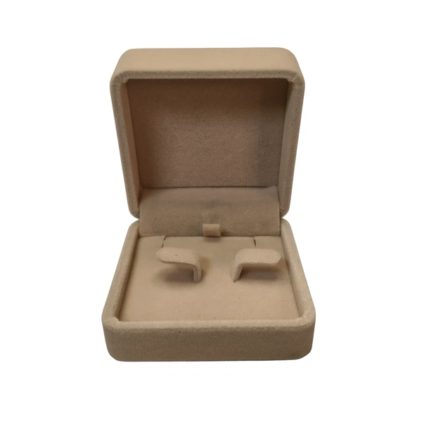 Velvet Earring Box Premium Jewellery Storage Case - Pack Of 3 - Beige