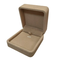 Velvet Pendant Box Premium Jewellery Storage Case - Pack Of 3 - Beige