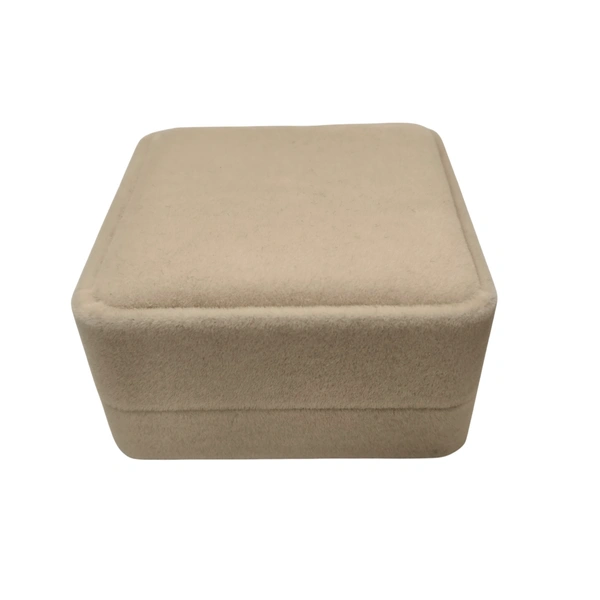 Velvet Earring Box Premium Jewellery Storage Case - Pack Of 3 - Beige