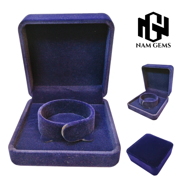 Velvet Bangle Box Premium Jewellery Storage Case - Blue