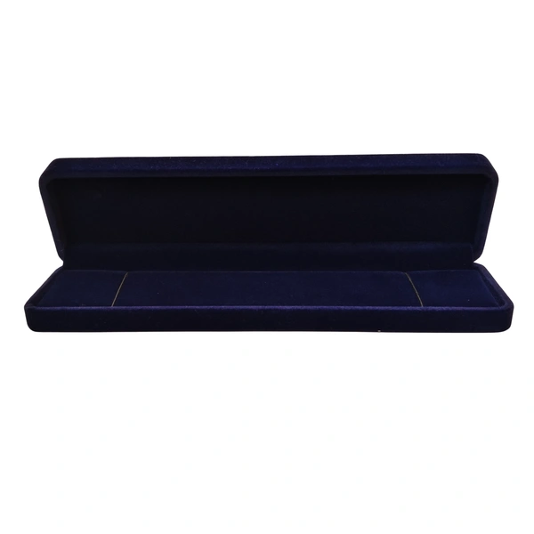 Velvet Chain Box Premium Jewellery Storage Case - Blue