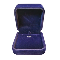 Velvet Pendant Box Premium Jewellery Storage Case - Pack Of 3 - Blue