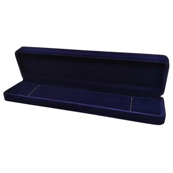 Velvet Chain Box Premium Jewellery Storage Case - Blue