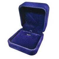 Velvet Pendant Box Premium Jewellery Storage Case - Pack Of 3 - Blue