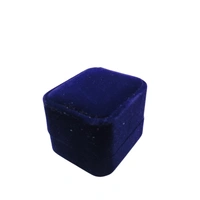 Velvet Ring Box Premium Jewellery Storage Case - Blue