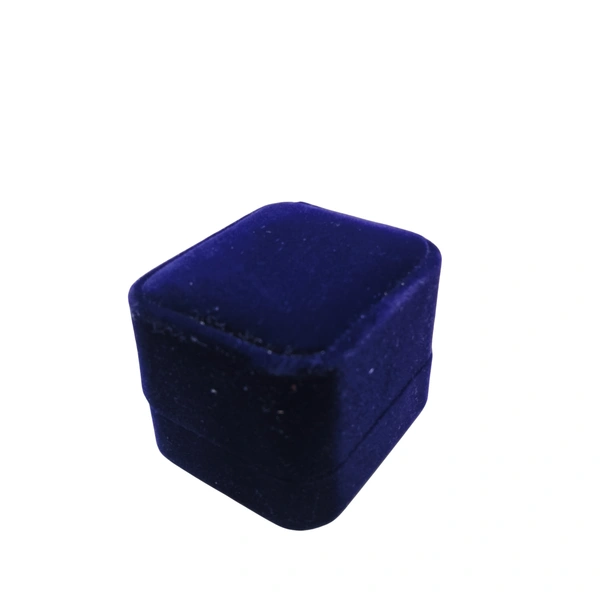 Velvet Ring Box Premium Jewellery Storage Case - Blue