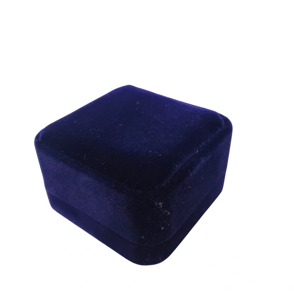 Velvet Pendant Box Premium Jewellery Storage Case - Pack Of 3 - Blue