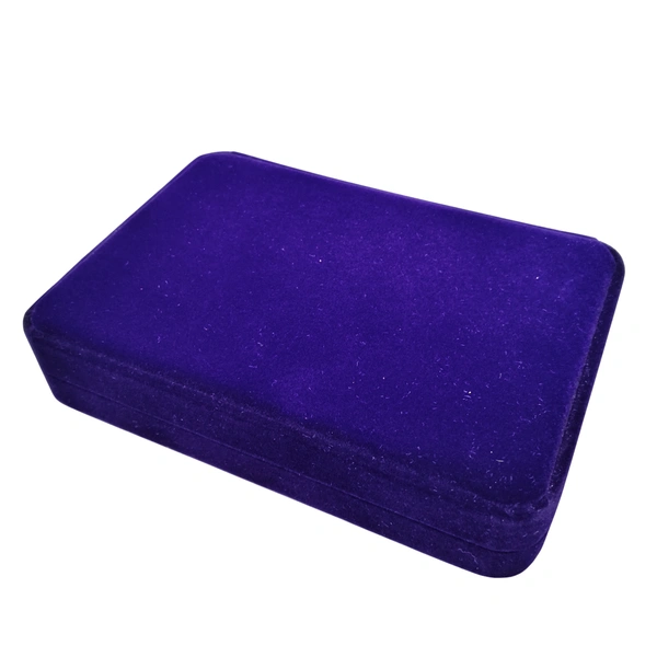Velvet Small Necklace Set Box Premium Jewellery Storage Case - Blue