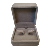 Velvet Earring Box Premium Jewellery Storage Case - Pack Of 3 - Grey