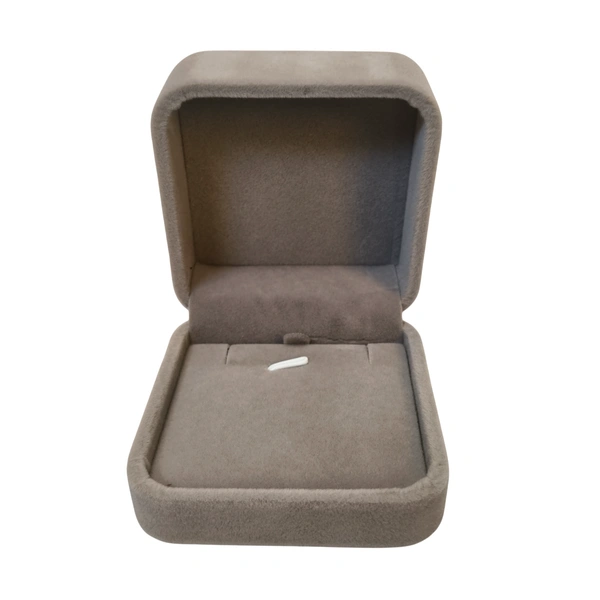 Velvet Pendant Box Premium Jewellery Storage Case - Grey