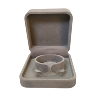 Velvet Bangle Box Premium Jewellery Storage Case - Grey
