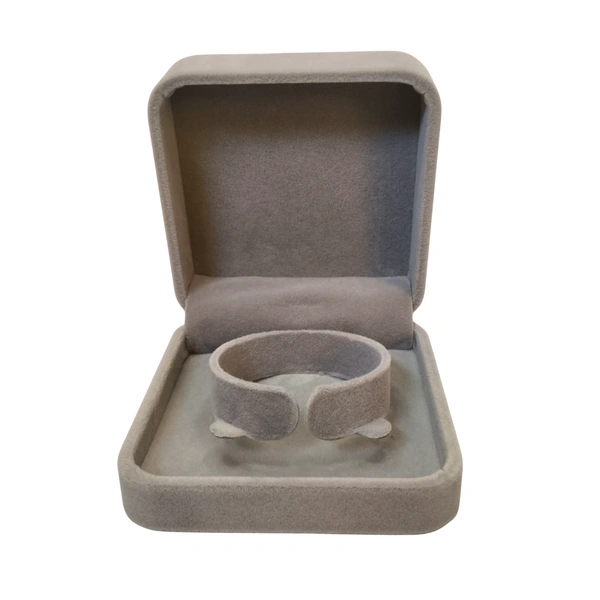 Velvet Bangle Box Premium Jewellery Storage Case - Grey