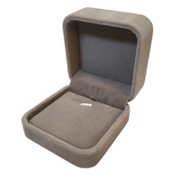 Velvet Pendant Box Premium Jewellery Storage Case - Grey