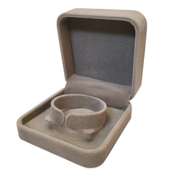 Velvet Bangle Box Premium Jewellery Storage Case - Grey