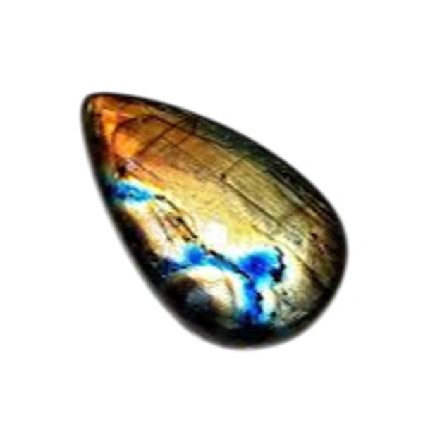 Natural Labradorite Pear - Polished Palm Stone - Healing Crystals - Certified Natural Labradorite Gemstone - Pear, 48 Carat
